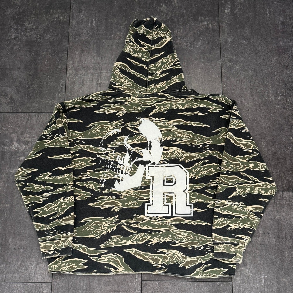 Revenge Tiger Camo Hoodie Green Black White Graphic Skull Mens XL XXXTentacion - Picture 4 of 7